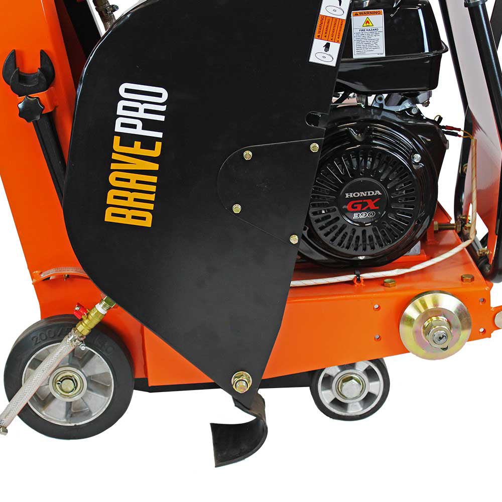 BravePro Concrete Floor Saw, 14 In. to 20 In. Blade, 7.2 In. Cutting Depth, Honda GX390, Model BRPCS210H