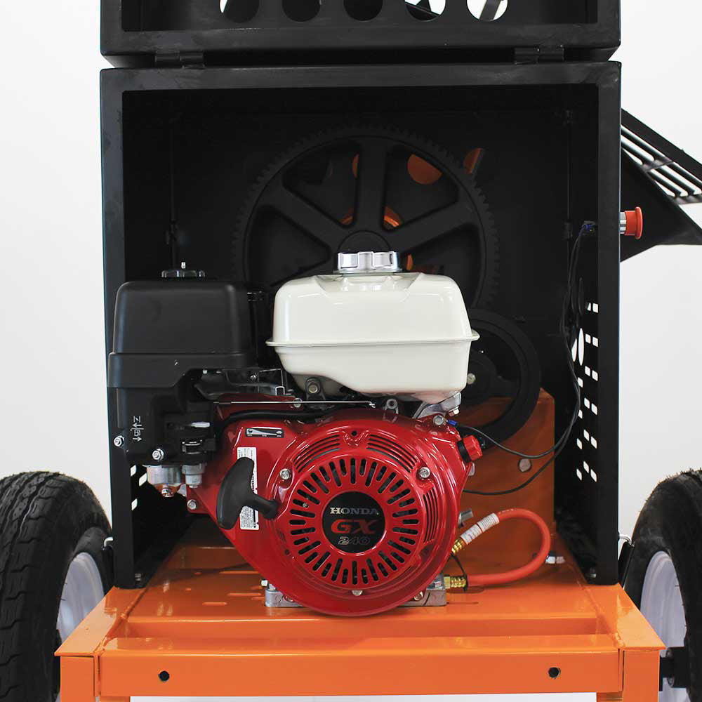BravePro Mortar Mixer, 8 Cu. Ft. Poly Drum, Honda GX240, Model BRPMM208H