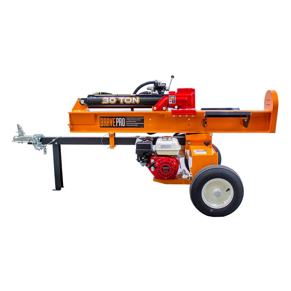 BravePro Log Splitter, 30-Ton, Horizontal and Vertical, 3,500 PSI, Honda GX200, Model VH1730GX