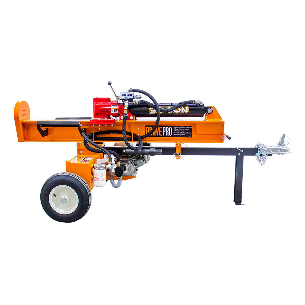 BravePro Log Splitter, 30-Ton, Horizontal and Vertical, 3,500 PSI, Honda GX200, Model VH1730GX