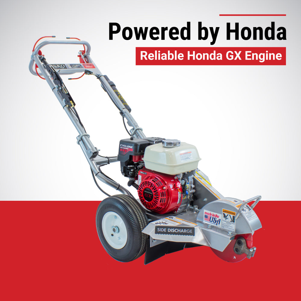 Dosko Mini Stump Grinder 200-6HC - Folded for Transport