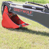 GREYWOLF Backhoe Attachment for Skid Steer Loaders, 12-In. Bucket, 6 Ft. 8 In. Dig Depth, Model 1065