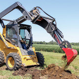 GREYWOLF Backhoe Attachment for Skid Steer Loaders, 12-In. Bucket, 6 Ft. 8 In. Dig Depth, Model 1065