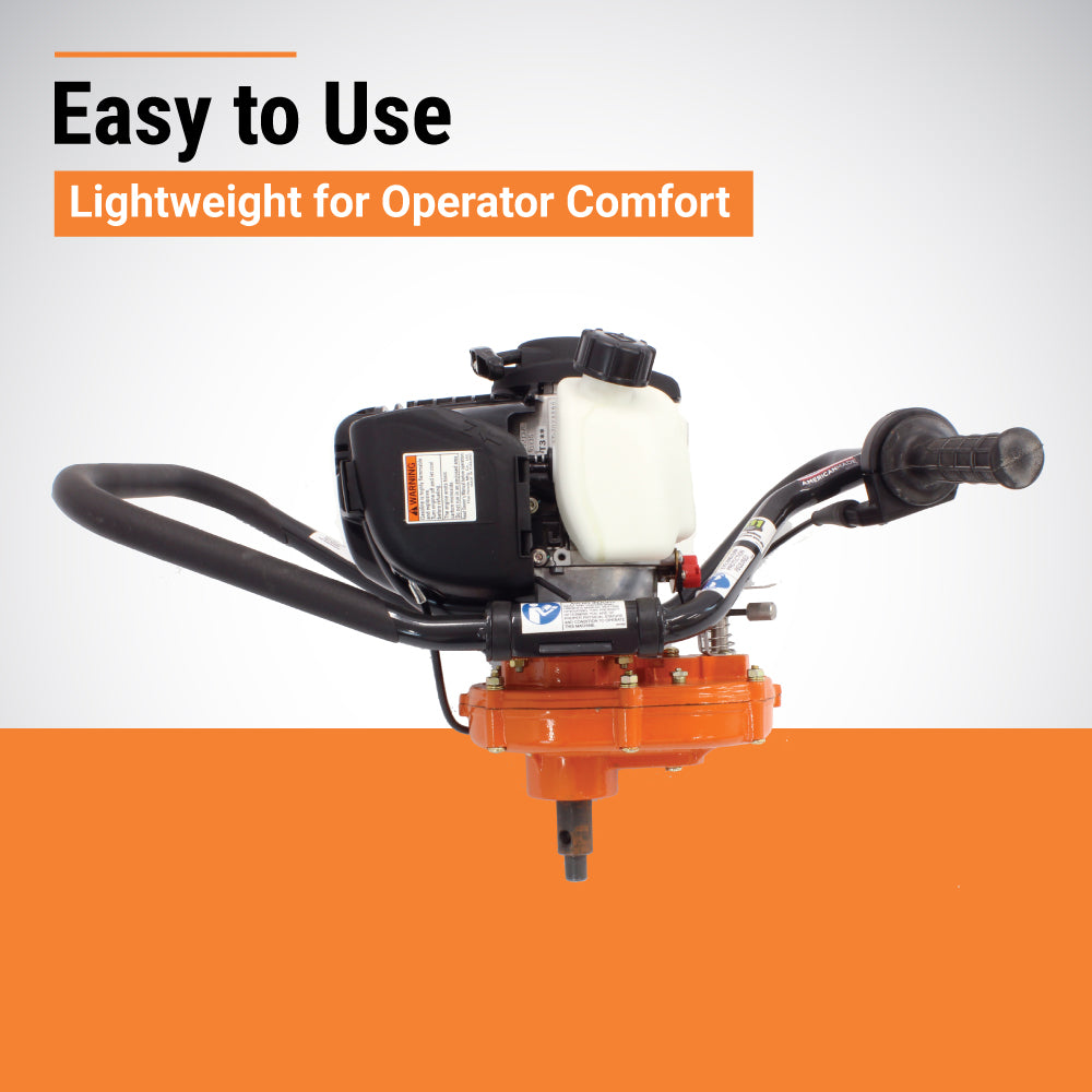 BravePro One-Man Auger, 1 In. Round Driveshaft, Up to 8 In. Bit Capacity, Honda GX35, Model BRPA180H