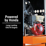 BravePro Concrete Mixer, 9 Cu. Ft. Steel Drum, Honda GX270, Model BRPCM109H