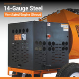 BravePro Mortar Mixer, 8 Cu. Ft. Steel Drum, Honda GX240, Model BRPMM108H