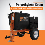 BravePro Mortar Mixer, 6 Cu. Ft. Poly Drum, Honda GX240, Model BRPMM206H