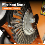BravePro Crack Cleaner, 8 In. Wire Knot Brush, Honda GX120, Model BRPC105H