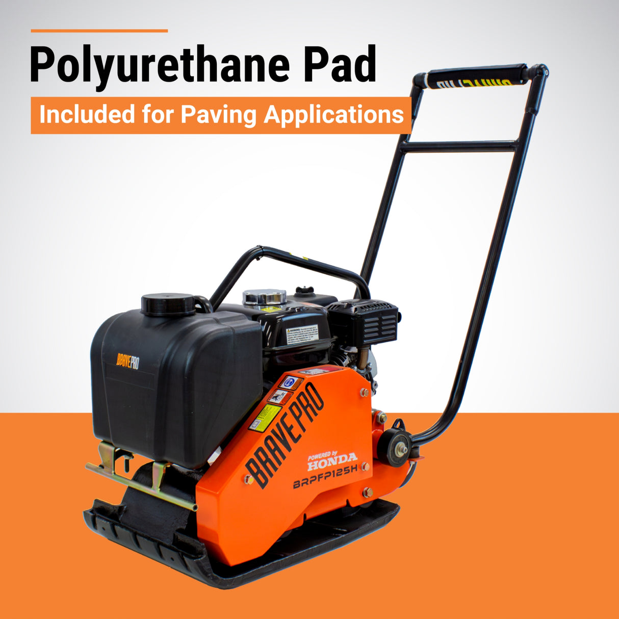 BravePro Forward Plate Compactor, 14 In. Plate, Honda GX160, Model BRPFP125H
