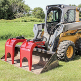 GREYWOLF Double Quick Attach Grapple for Skid Steer Loaders, Universal Bucket Mount, Model 1066