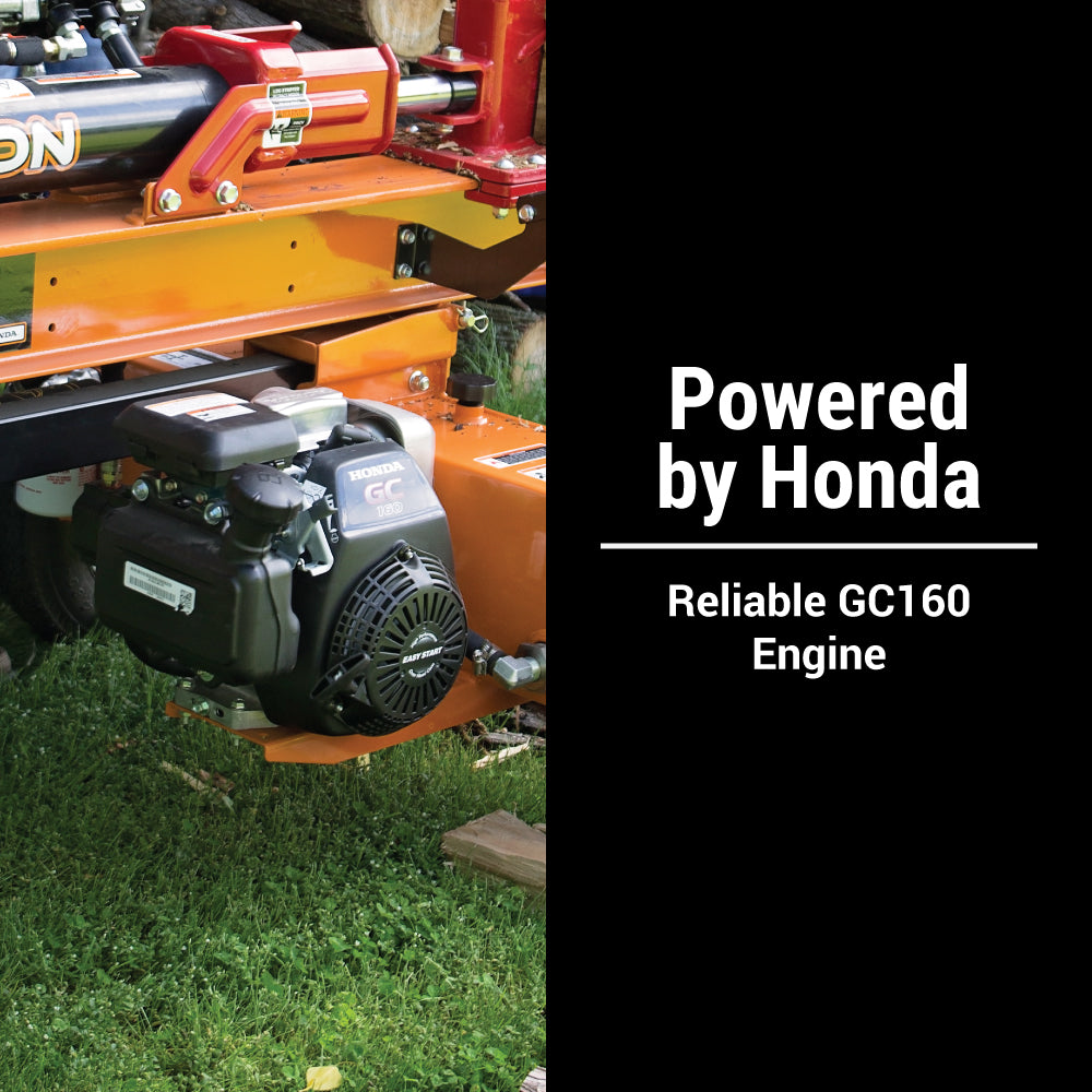BRAVE Log Splitter, 24-Ton, Horizontal and Vertical, 3,500 PSI, Honda GC160, Model VH1724GC