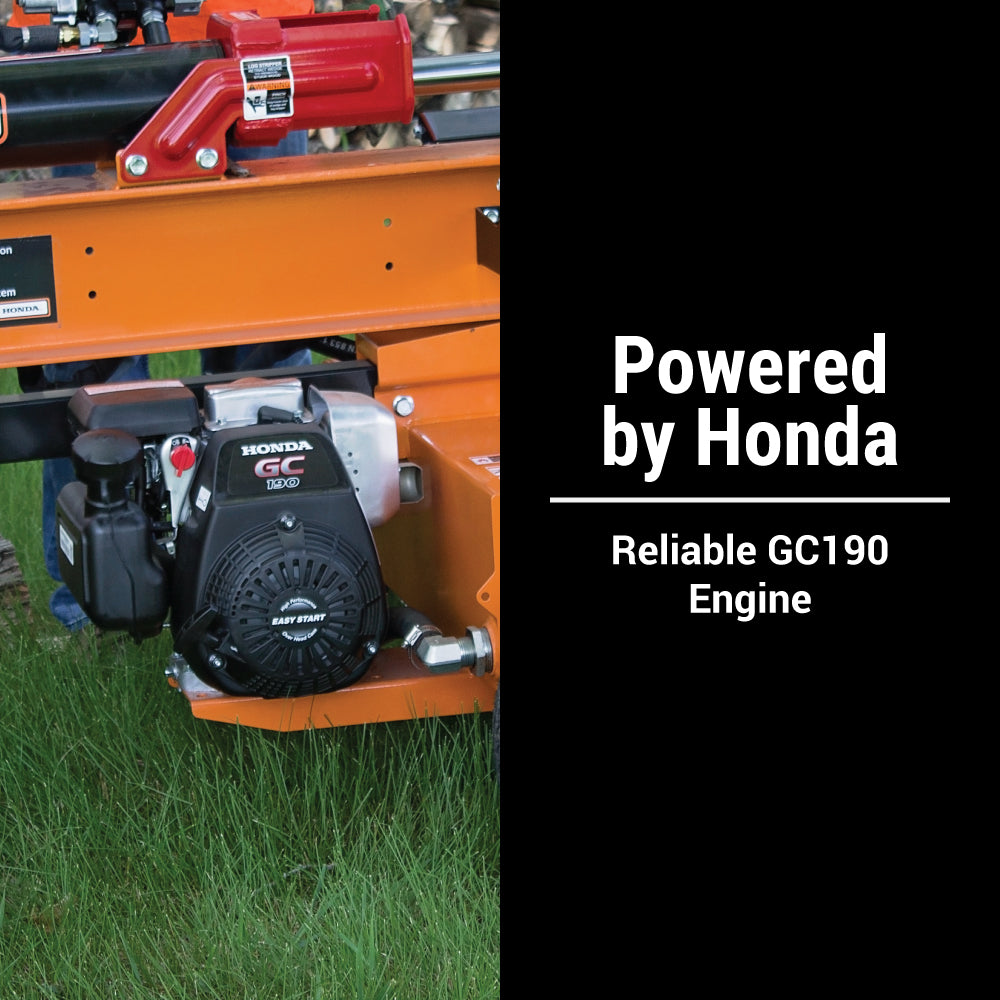 BRAVE Log Splitter, 30-Ton, Horizontal and Vertical, 3,500 PSI, Honda GC190, Model VH1730GC