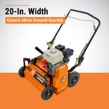 BravePro Power Rake Dethatcher, 20 In. Width, Honda GX160, Model BRPPD20H