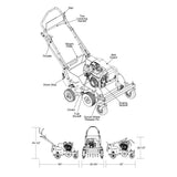 BravePro U-Turn Walk-Behind Aerator, 18 In., 3 In. Plug Depth, Honda GX120, Model BRPWBA18H