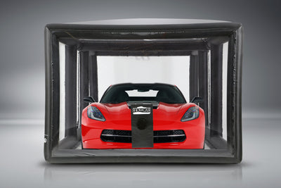 CarCapsule 16 ft CF1 Series ShowCase Indoor Capsule w/ Road Design Floor, IntelliCharger & LED Kit - CCSH16CF1