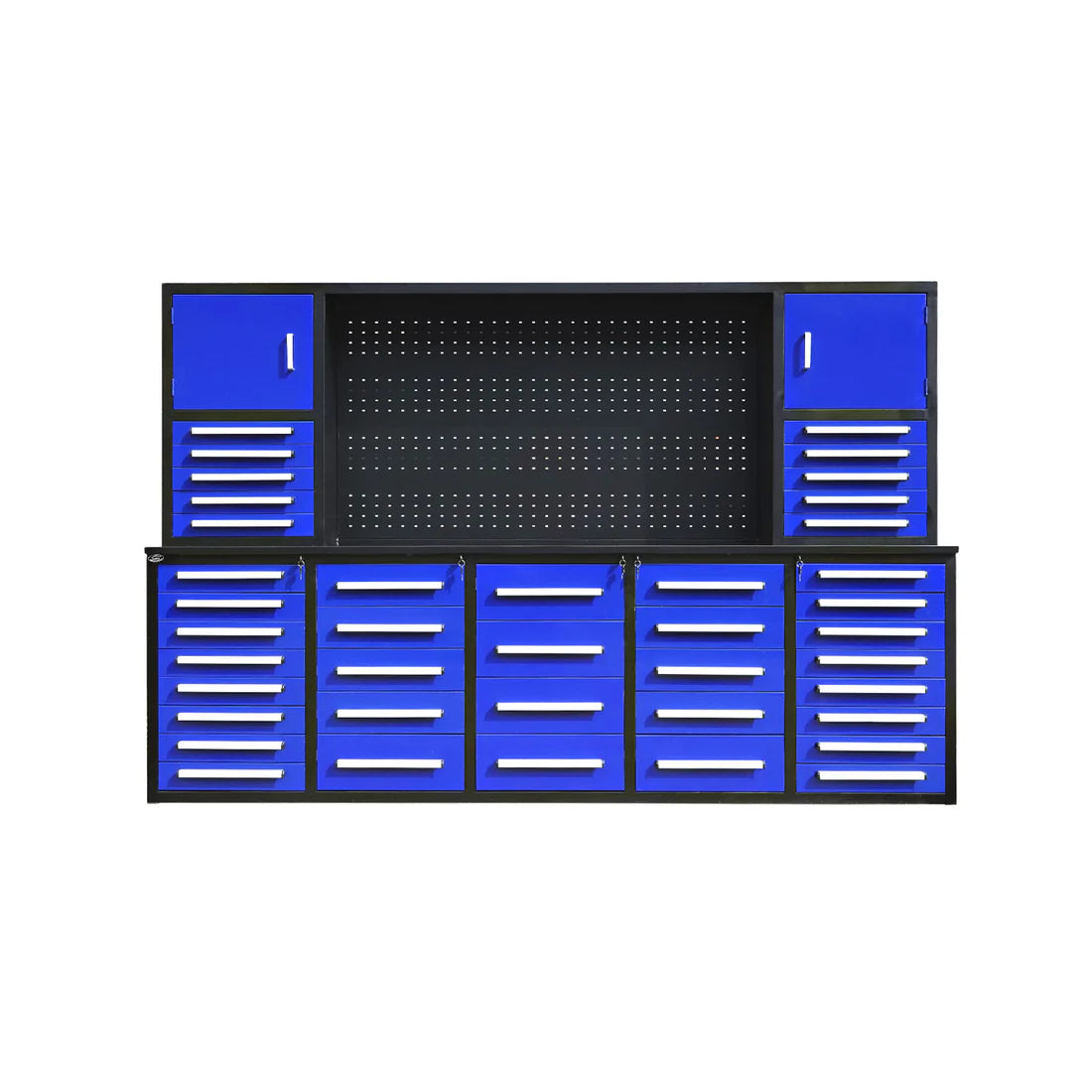 Chery Industrial 10ft Workbench Cabinet(40 Drawers, 2 Cabinets & 1 Pegboard) - WW000216