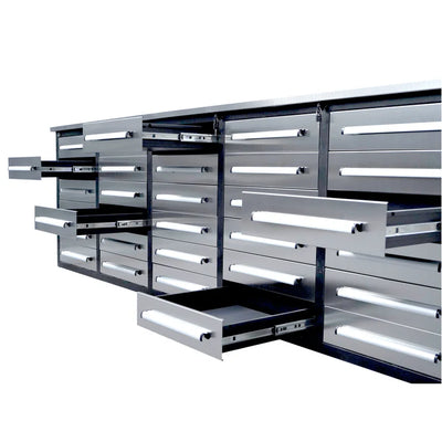 Chery Industrial 10ft Workbench Storage Cabinet with 30 Drawers - WW000188