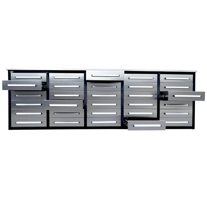 Chery Industrial 10ft Workbench Storage Cabinet with 30 Drawers - WW000188