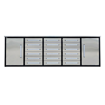 Chery Industrial Garage Storage Cabinet with 18 Drawers and 2 Cabinets 10ft - WW000182