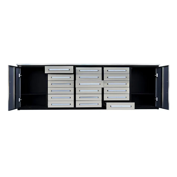 Chery Industrial Garage Storage Cabinet with 18 Drawers and 2 Cabinets 10ft - WW000182