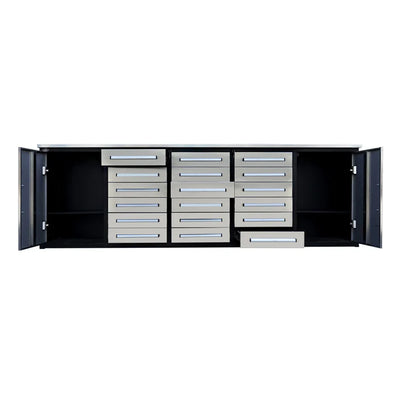 Chery Industrial Garage Storage Cabinet with 18 Drawers and 2 Cabinets 10ft - WW000182