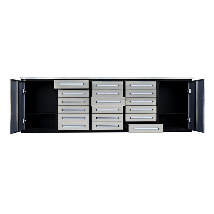 Chery Industrial Garage Storage Cabinet with 18 Drawers and 2 Cabinets 10ft - WW000182