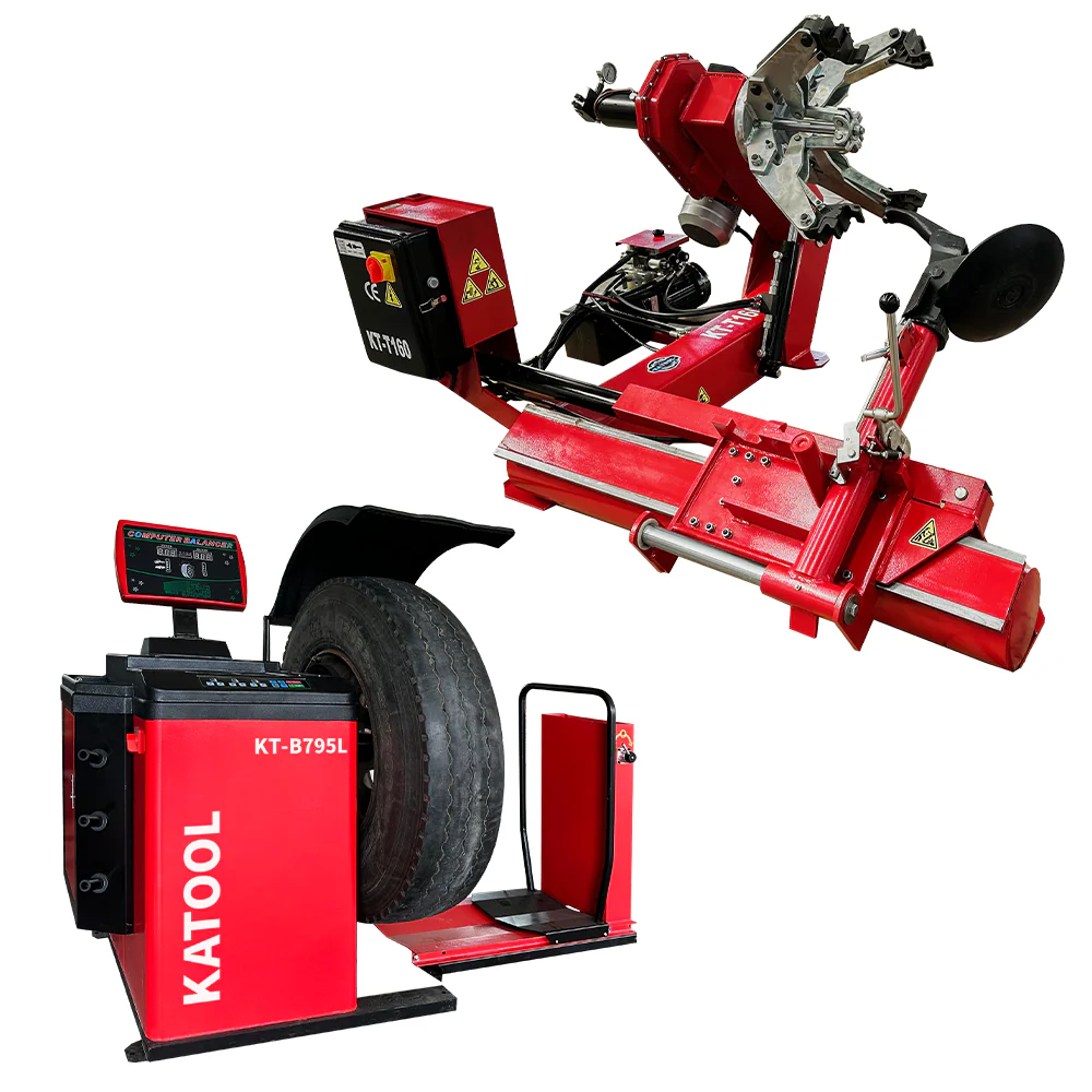 Katool KT-T160 Truck Tire Changer & KT-B795 Truck Wheel Balancer Combo