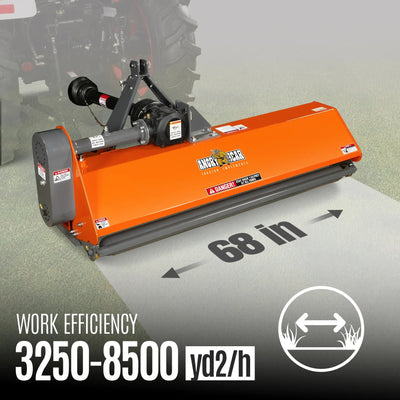 MechMaxx 68" PTO Driven Flail Mower, 3-Point Hitch, 30–60HP, Model NAM68