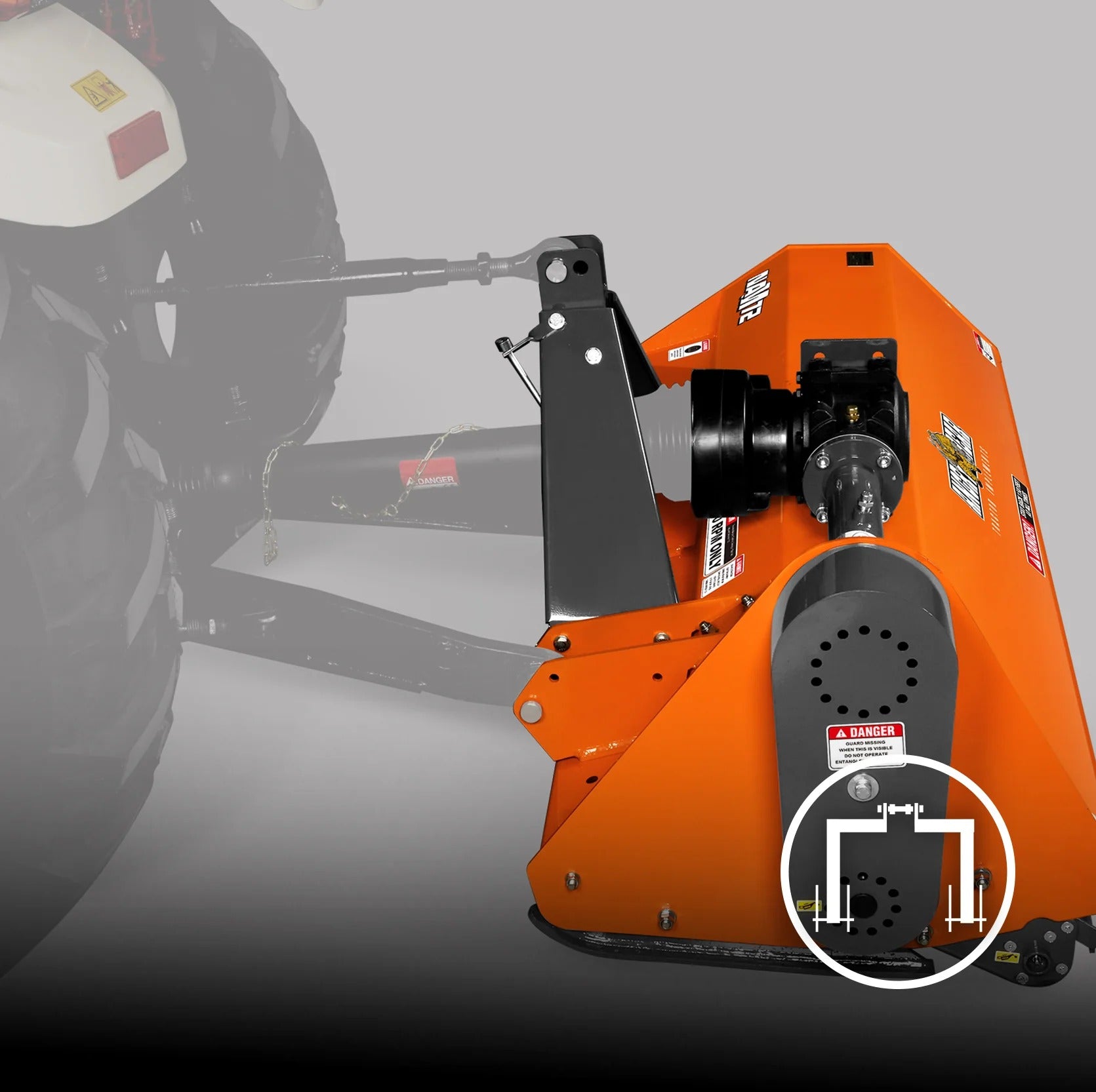 MechMaxx 72" PTO Driven Flail Mower, 3-Point Hitch, 45–85HP, Model NAM72