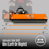 MechMaxx 68" PTO Flail Mower with Hydraulic Side Shift, 3-Point Hitch, 30–60HP, Model NAM68H