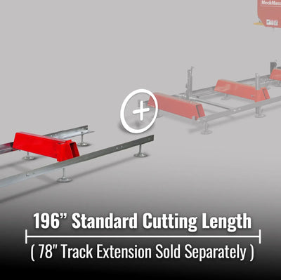 MechMaxx 32" Portable Sawmill with 15HP 459cc Engine, 26.5" Board Width, 20' Track Length with Extension and 5 Blades Included, Model SM-32