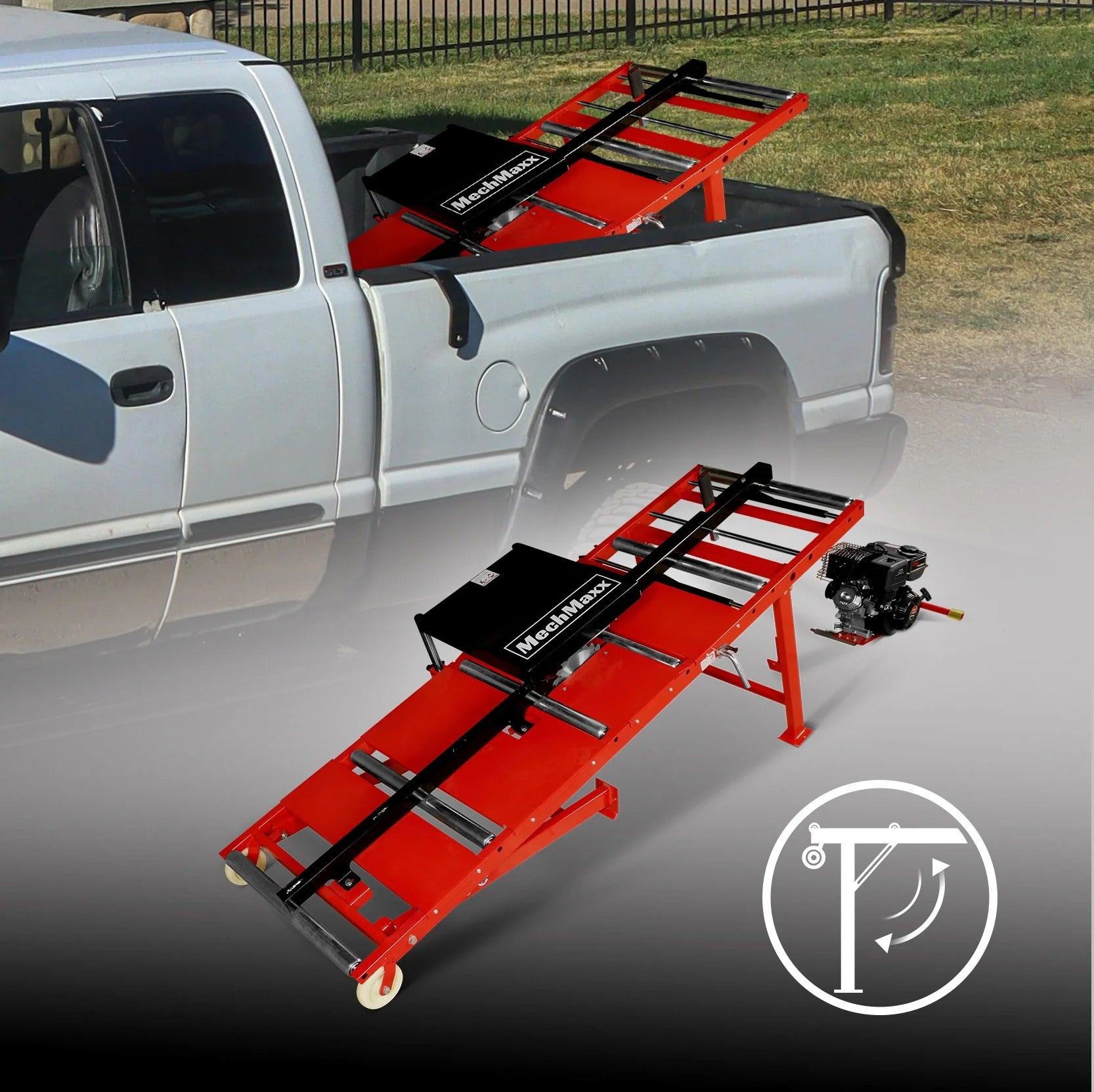 MechMaxx 10" Blade Gas Powered Single Blade Edger with 12" Max Cutting Width, Model SBE50