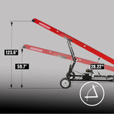 MechMaxx Firewood Conveyor with 7HP 212cc Engine, 124" Max Lift Height, 236" Length, Model HC2016