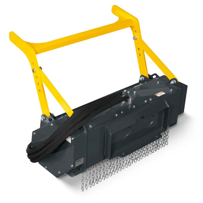 MechMaxx 37" Forestry Drum Mulcher Attachment for Mini Skid Steer with Hydraulic Flow Range 11–16 GPM, Model MCH37