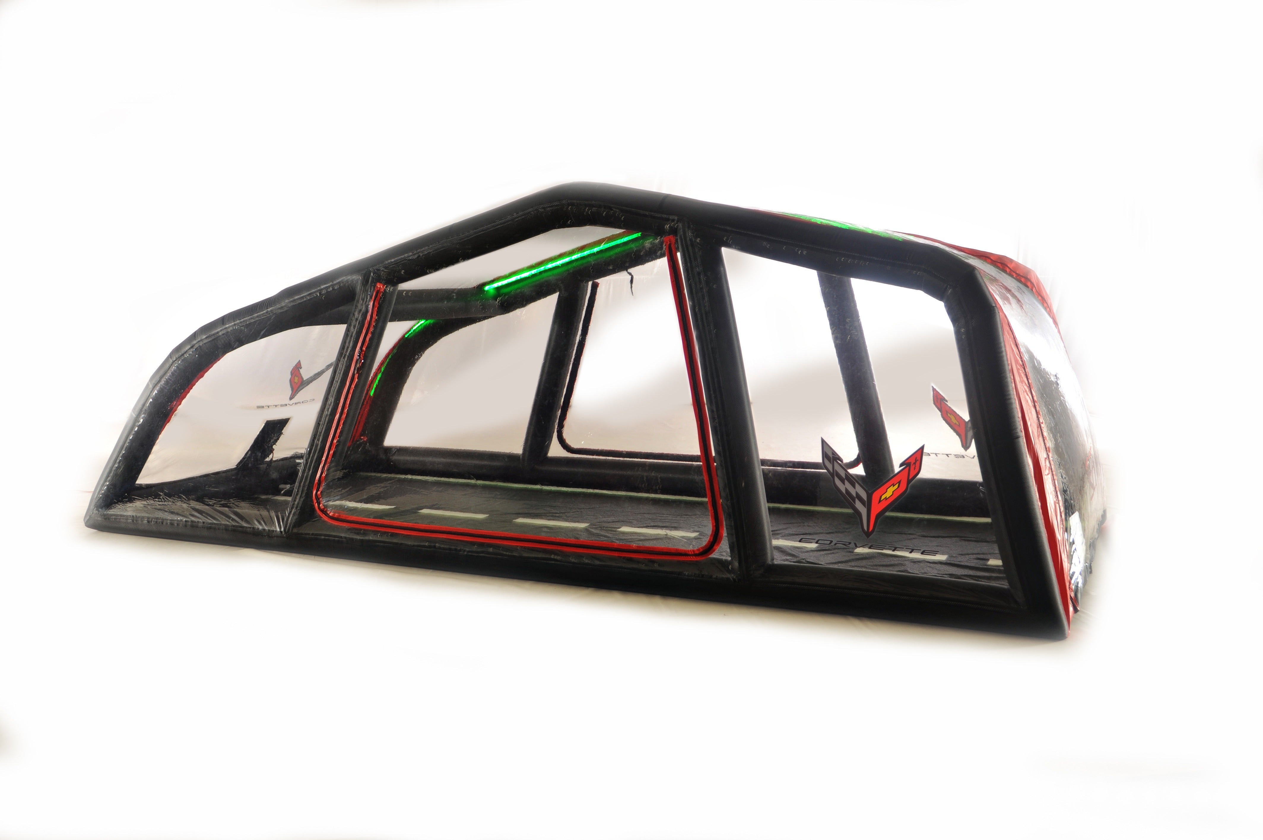 CarCapsule 16 ft SC1 Corvette Series ShowCase Indoor Capsule w/ Road Design Floor, IntelliCharger & LED Kit - CCSH16SC1C