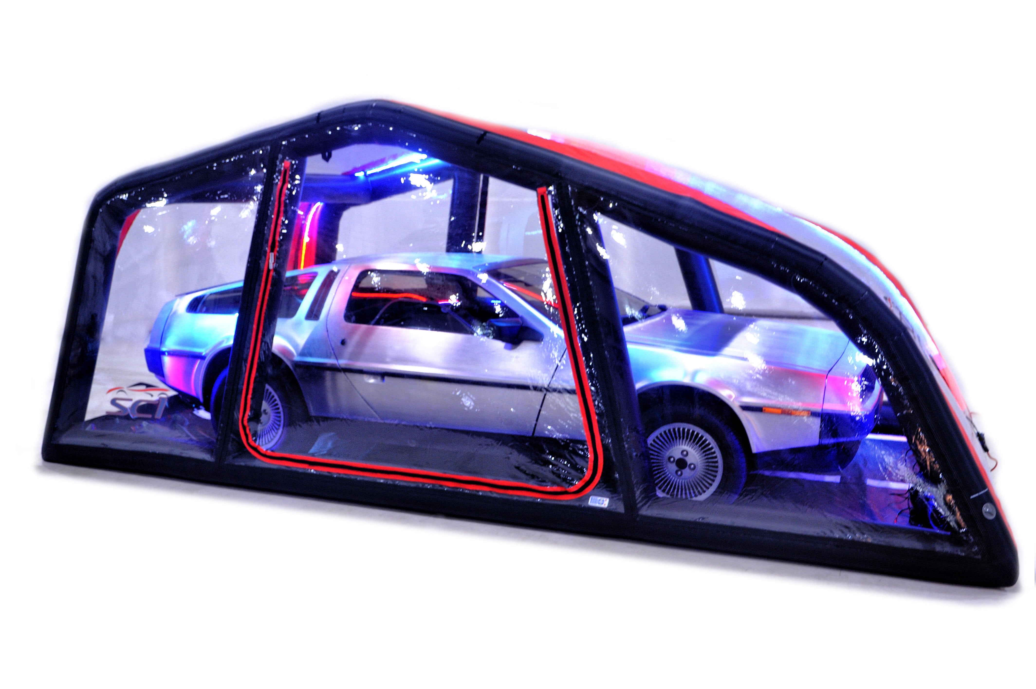 CarCapsule 16 ft SC1 Series ShowCase Indoor Capsule w/ Road Design Floor, IntelliCharger & LED Kit - CCSH16SC1