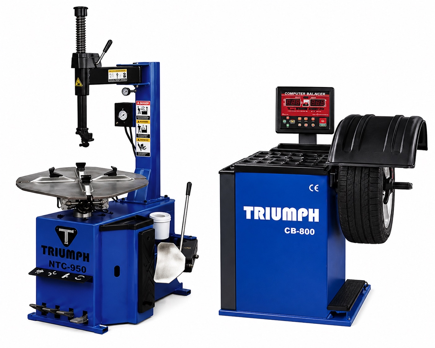 Triumph NTC-950 Tire Changer and NTB-800 Wheel Balancer Combo