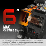 MechMaxx 6" 15HP 459cc ZONSEN E-Start Drum Wood Chipper, Model P4206
