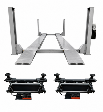 Triumph NTR-32 4-Post Truck Lift 32,000 lb with Two RJ-15 Rolling Jacks Combo