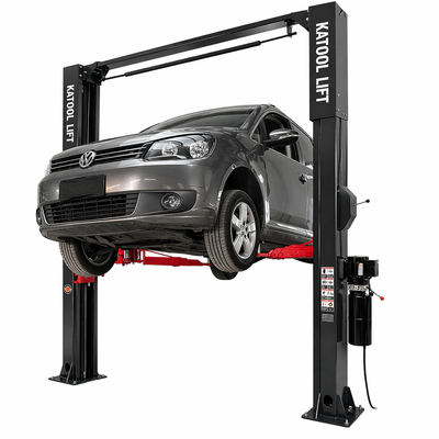 Katool KT-AS110D 11,000 lb Asymmetric 2-Post Car Lift with Single-Point Lock Release