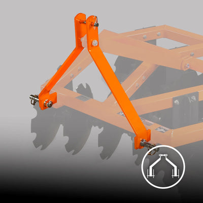 MechMaxx 72" Tractor Notched Disc Harrow, 3-Point Hitch, Model DH72