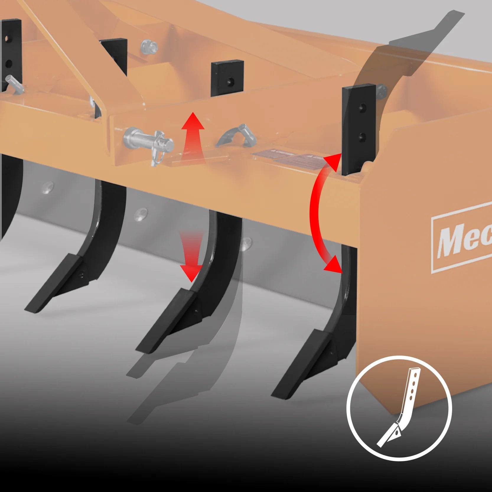 MechMaxx 60" Box Blade Scraper with 5 Shanks, 3-Point Hitch, Model BB60