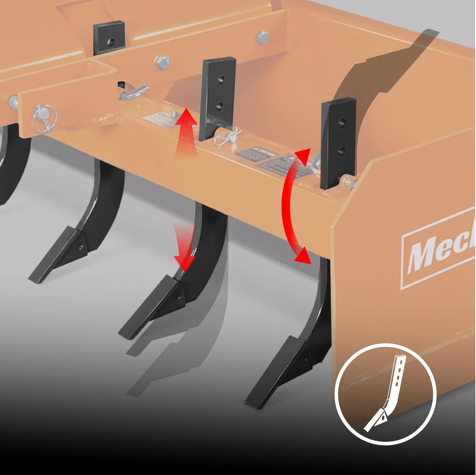 MechMaxx 84" Box Blade Scraper with 7 Shanks, 3-Point Hitch, Model BB84