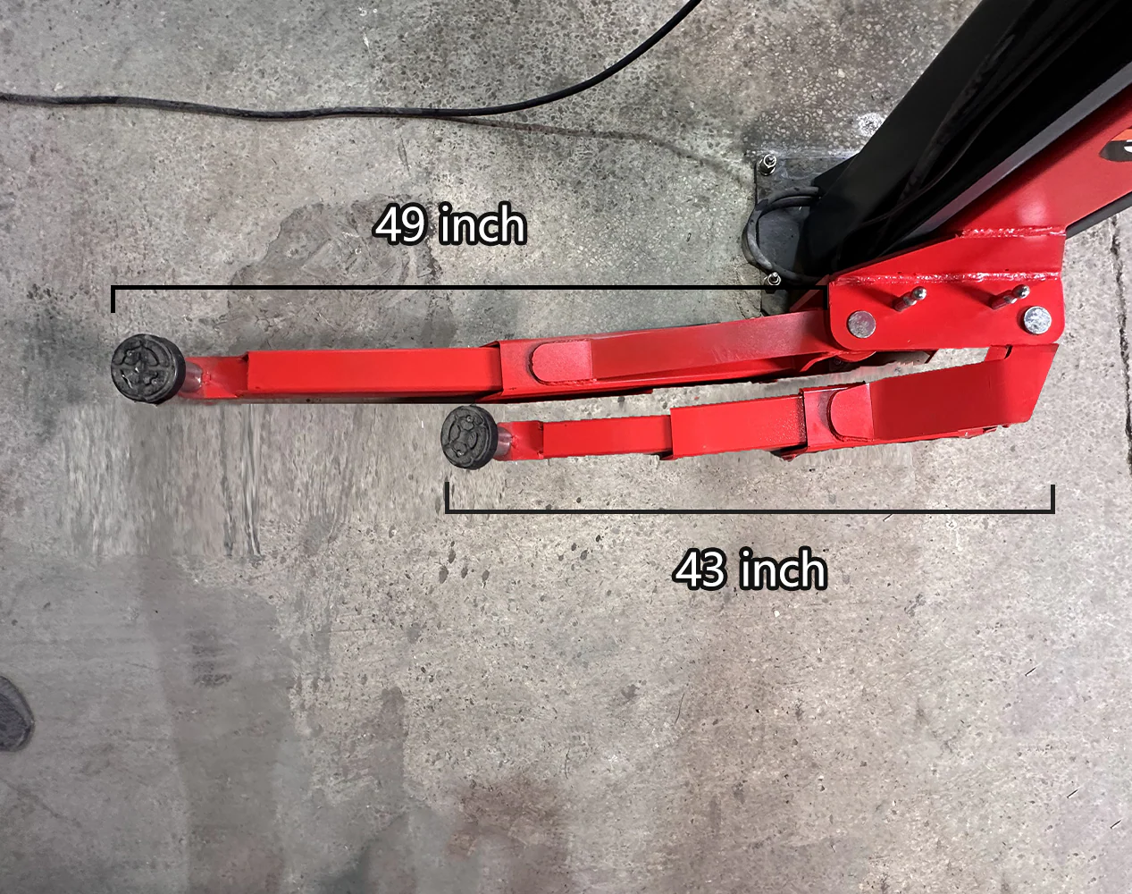 Katool KT-AS110D 11,000 lb Asymmetric 2-Post Car Lift with Single-Point Lock Release