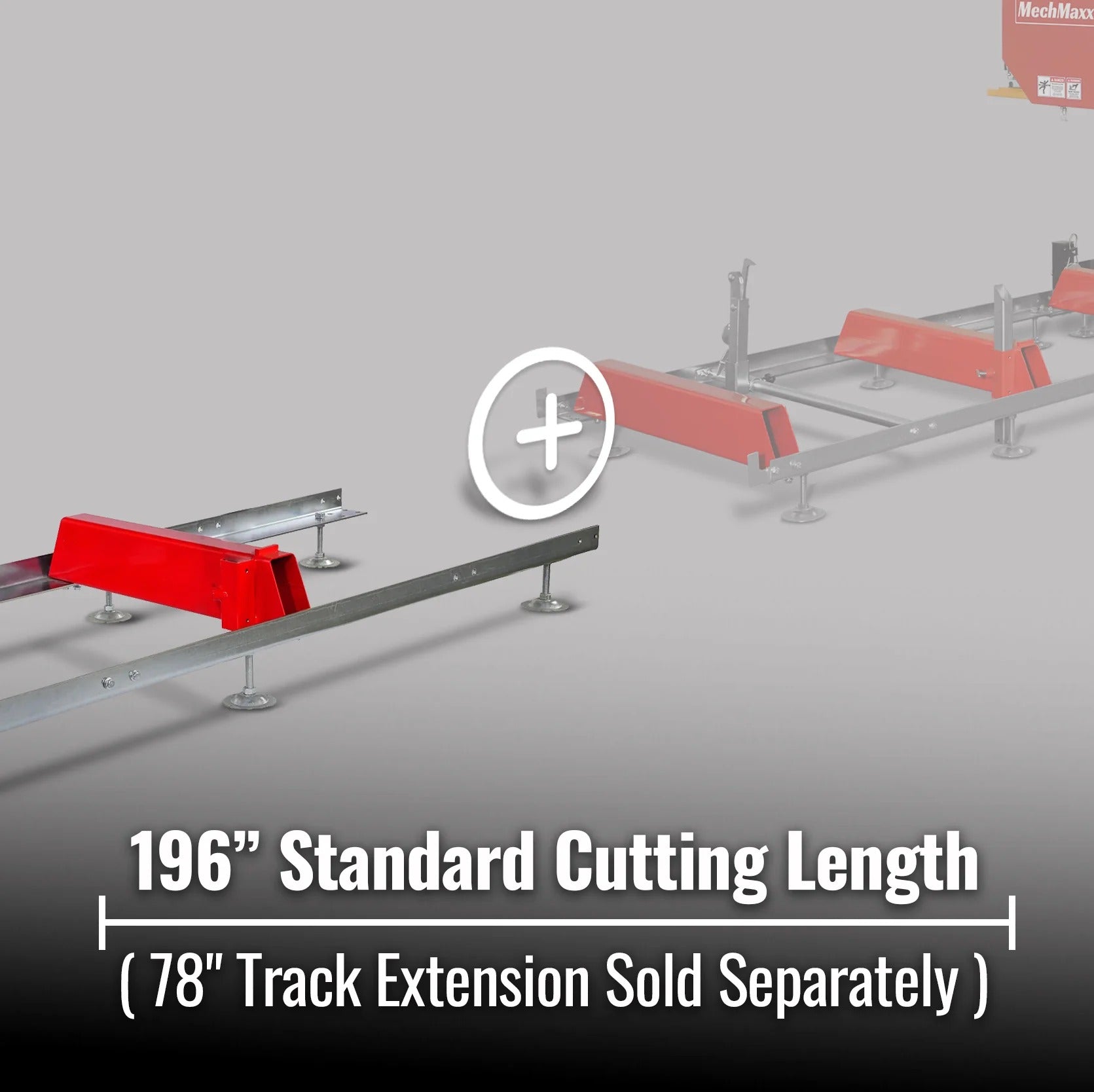 MechMaxx 32" Portable Sawmill with HONDA GX390 Engine, 20' Track Length with Extension and 5 Blades Included, Model SM-32