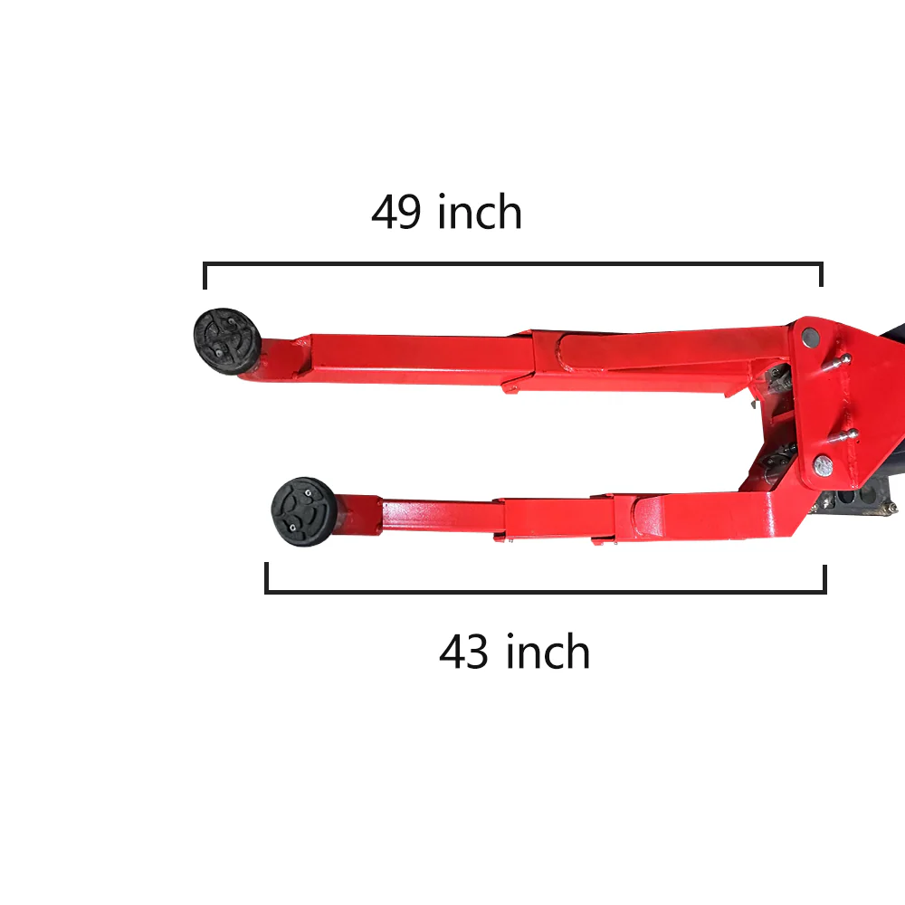 Katool KT-AS110D 11,000 lb Asymmetric 2-Post Car Lift with Single-Point Lock Release