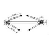 Katool KT-AS110D 11,000 lb Asymmetric 2-Post Car Lift with Single-Point Lock Release
