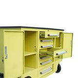Chery Industrial 4.5ft Heavy Duty Mobile Workbench with 7 Drawers & 2 Cabinets - WW000193