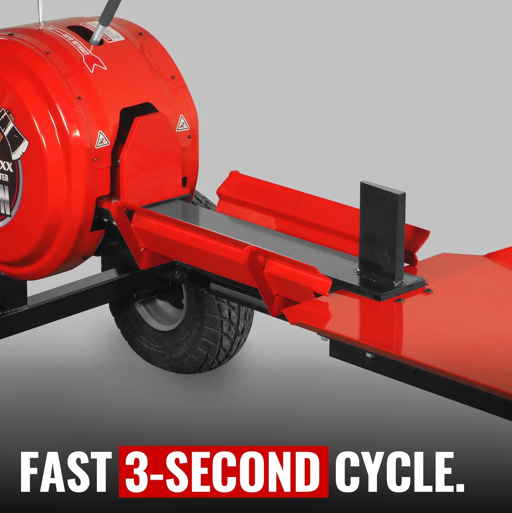 MechMaxx 34 Ton Kinetic Log Splitter with 7HP Ducar Engine, 28" Capacity and 3-Second Cycle Time, Model KT34