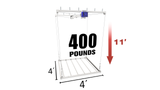 EZ Garage Storage E-Z Lift MAX 4 ft x 4 ft Overhead Storage Lift 11 ft Drop 400 lb - R4X4M